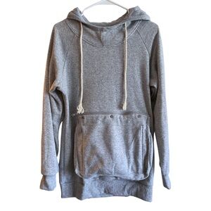 Gray hoodie with pouch | pet pouch | Size M